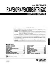 Yamaha RX-V800RDS Service Manual