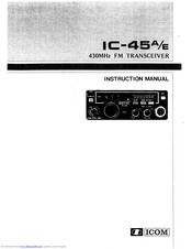 Icom IC-45A Instruction Manual