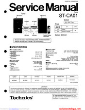 Technics ST-CA01 Service Manual