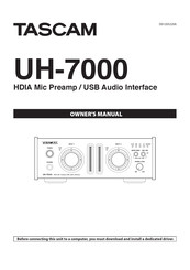 Tascam UH-7000 Owner's Manual