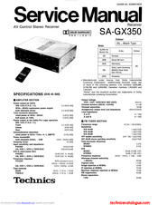Technics SA-GX350 Service Manual