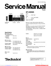 Technics ST-HD505 Service Manual