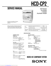 Sony HCD-CP2 Service Manual