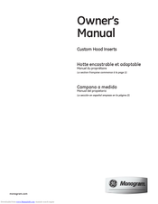 GE Custom Hood Inserts Owner's Manual