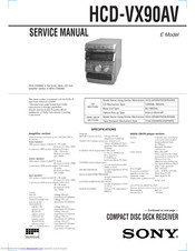Sony HCD-VX90AV Service Manual