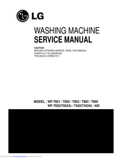 LG WF-T852 Service Manual