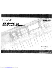 Roland EXR-40 or Owner's Manual