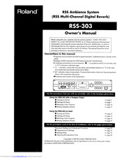 Roland RSS-303 Owner's Manual