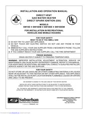 Suburban SW10D Installation And Operation Manual
