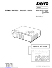 Sanyo PLC-XU56 Service Manual