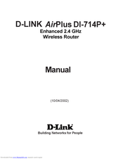 D-Link AirPlus DI-714P+ Manual