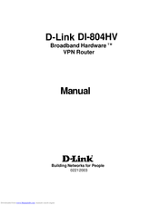 D-Link DI-804HV - Express ENwork Router Manual