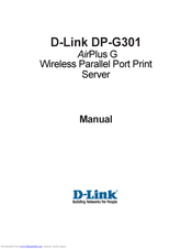 D-Link AirPlus G DP-G301 Manual