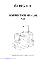 Singer S16 Instruction Manual