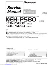 Pioneer KEH-P5800 X1M/UC Service Manual