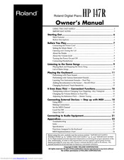 Roland HP 147R Owner's Manual