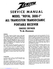 Zenith Royal 3000-1 Service Manual