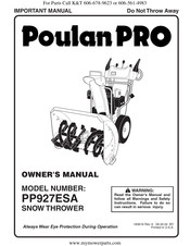 Poulan Pro PP927ESA Owner's Manual