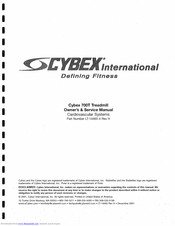 CYBEX 700T Owner's Service Manual