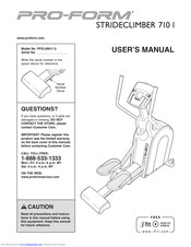 ProForm Strideclimber 710 I User Manual