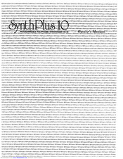 Roland SynthPlus10 HS-10 Owner's Manual