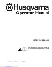 Husqvarna MZ5424S Operator's Manual