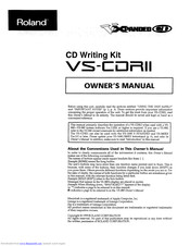 Roland VXPanded CD VS-CDRII Owner's Manual