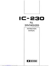 ICOM IC-230 Instruction Manual