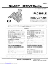 Sharp UX-A255U Service Manual
