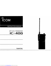 ICOM IC-40G Instruction Manual