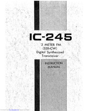 ICOM IC-245 Insrtuction Manual