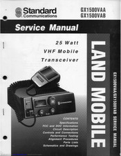 Standard Communications GX1500VAA Service Manual