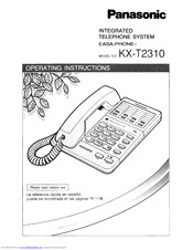 Panasonic EASA-PHONE KX- Operating Instructions Manual