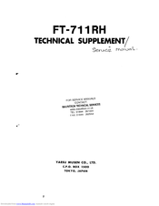 Yaesu FT-711RH Technical Supplement