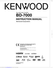 Kenwood BD-7000 Instruction Manual