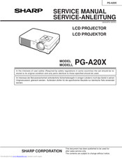 Sharp Notevision PG-A20X Service Manual