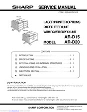 Sharp AR-D20 Service Manual