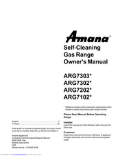 Amana ARG7102 Series Owner's Manual