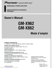 Pioneer GM-X962 Owner's Manual
