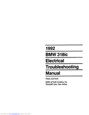 BMW 318ic 1992 Electrical Troubleshooting Manual