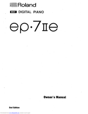 Roland EP-7IIe Owner's Manual