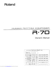 Roland R-70 Owner's Manual