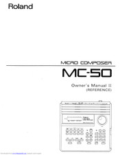 Roland MC-50 mkII Owner's Manual