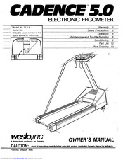 Weslo TL5.0 Owner's Manual