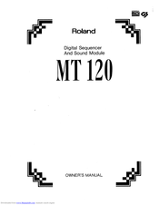 Roland MT 120 Owner's Manual