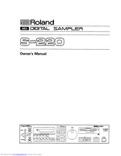 Roland S-220 Owner's Manual