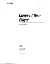 Sony CDP-C700 Operating Instructions Manual