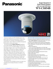 Panasonic Super Dynamic II WV-CS854B Specifications