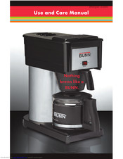 Bunn Home Brewer Use And Care Manual
