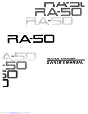 Roland RA-50 Owner's Manual